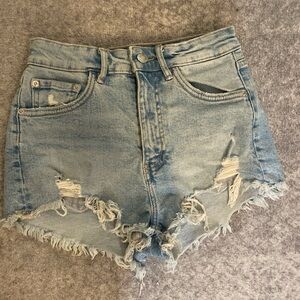 Zara Light Blue Jean Shorts